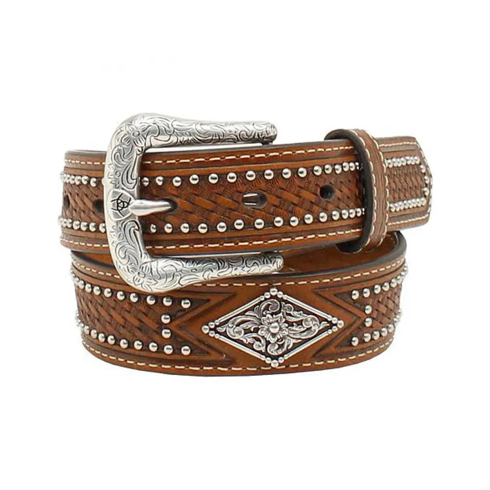 1/4'' Diamond Concho Nail Head Belt