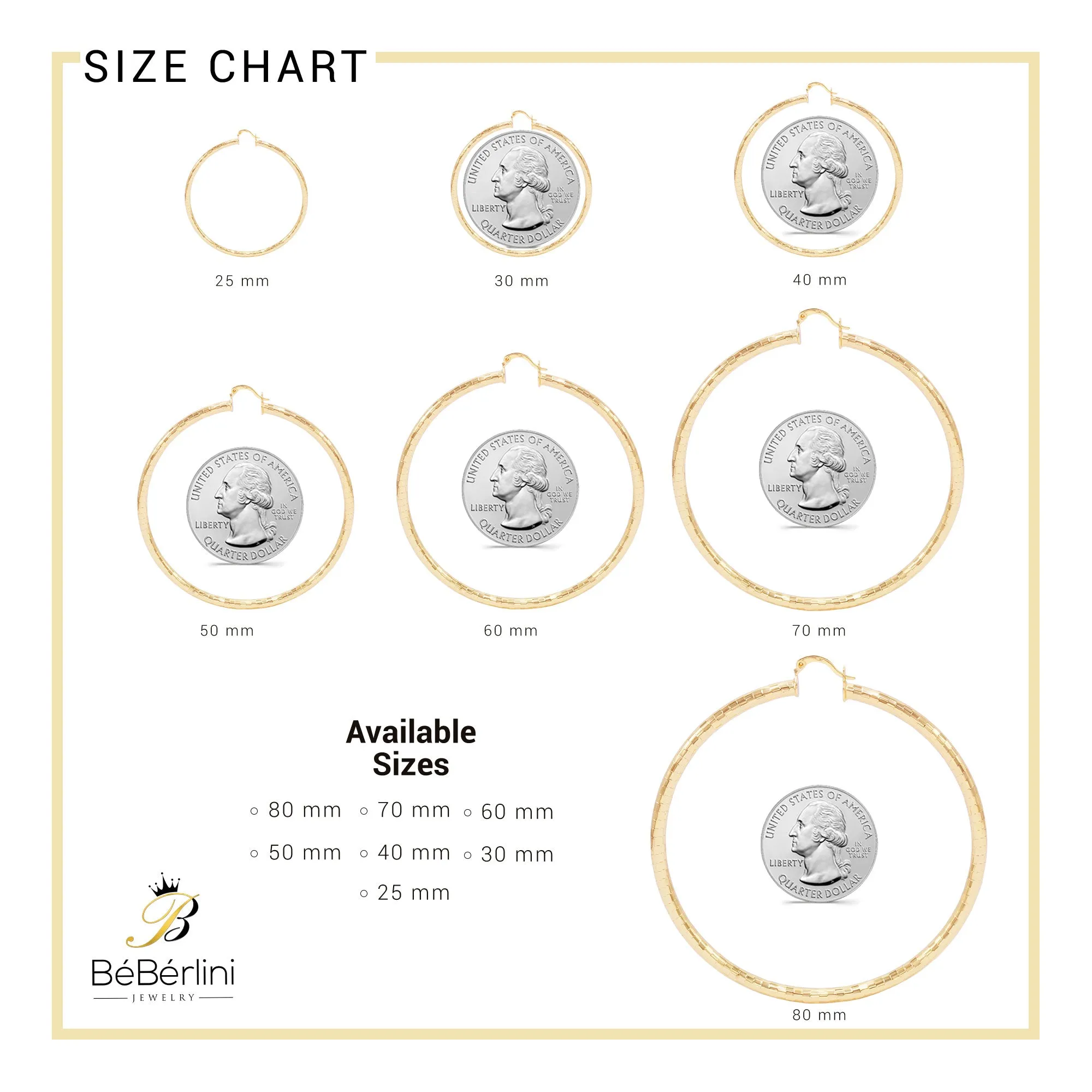 14K Gold-Filled Box Cut Hoop Women Earrings 4 mm Thick 25-80 mm