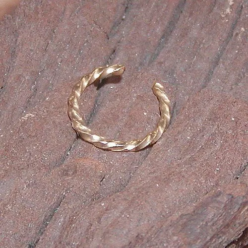 14kt Gold Filled Thin Twist Wire Ear Cuff