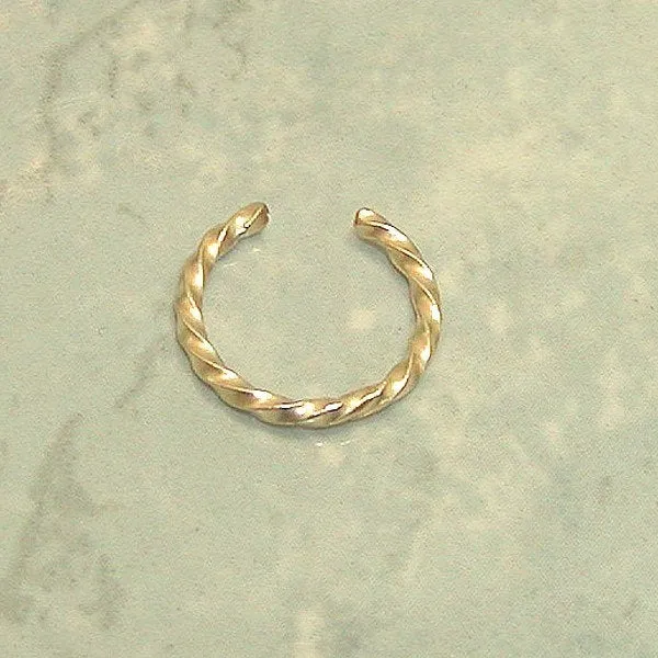 14kt Gold Filled Thin Twist Wire Ear Cuff