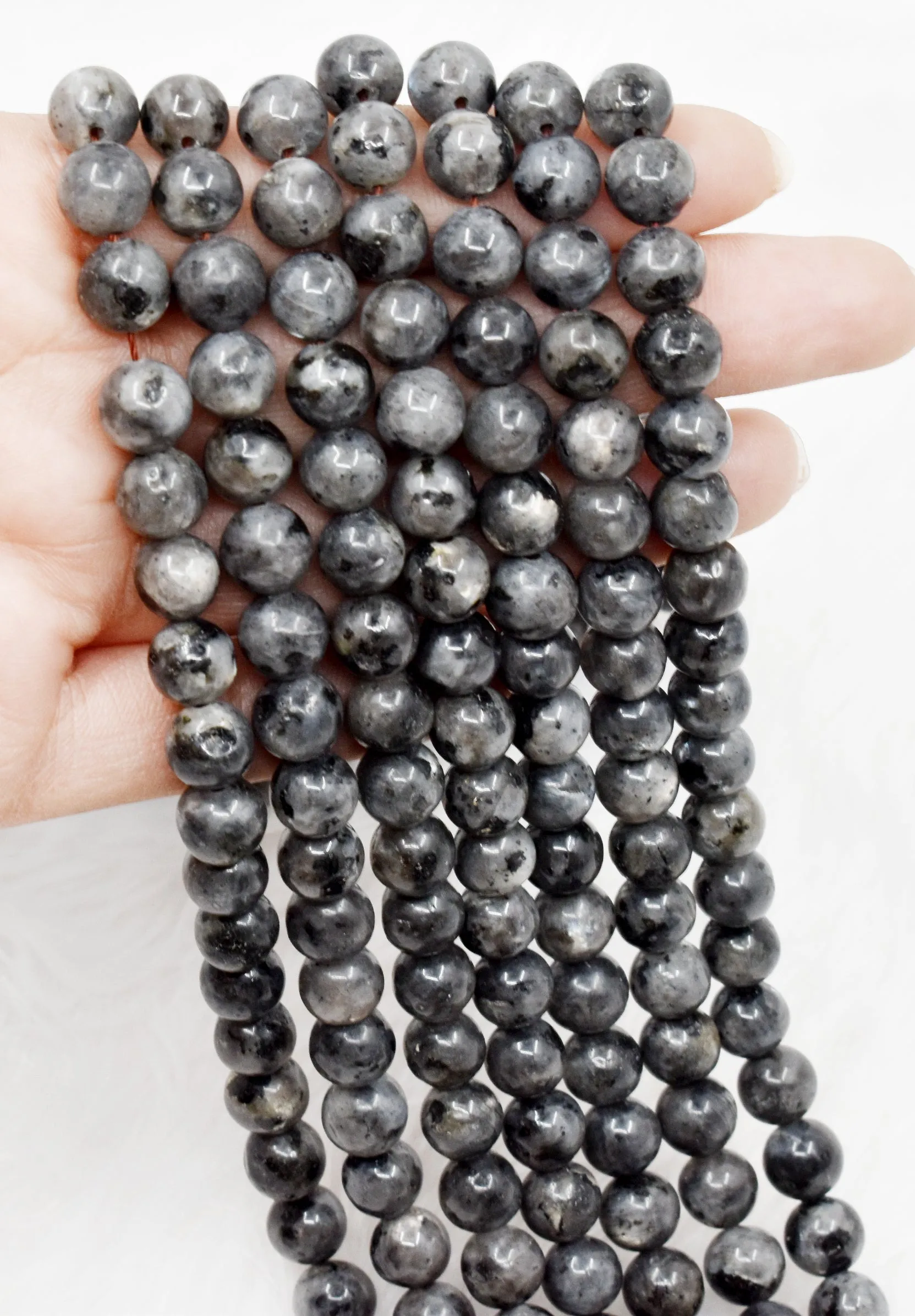 Black Labradorite  Beads, Natural Round Crystal Beads 4mm to 12mm