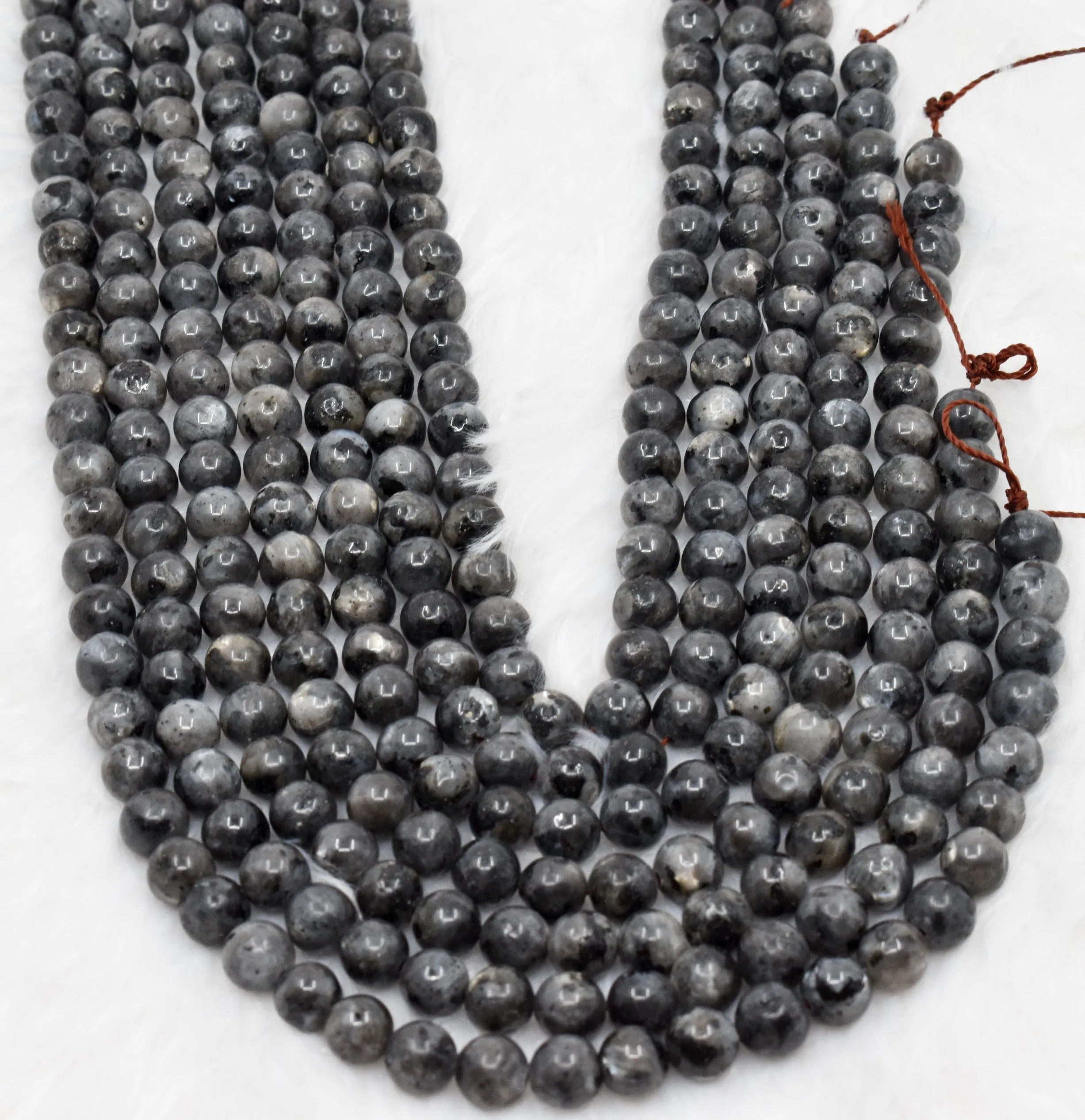 Black Labradorite  Beads, Natural Round Crystal Beads 4mm to 12mm