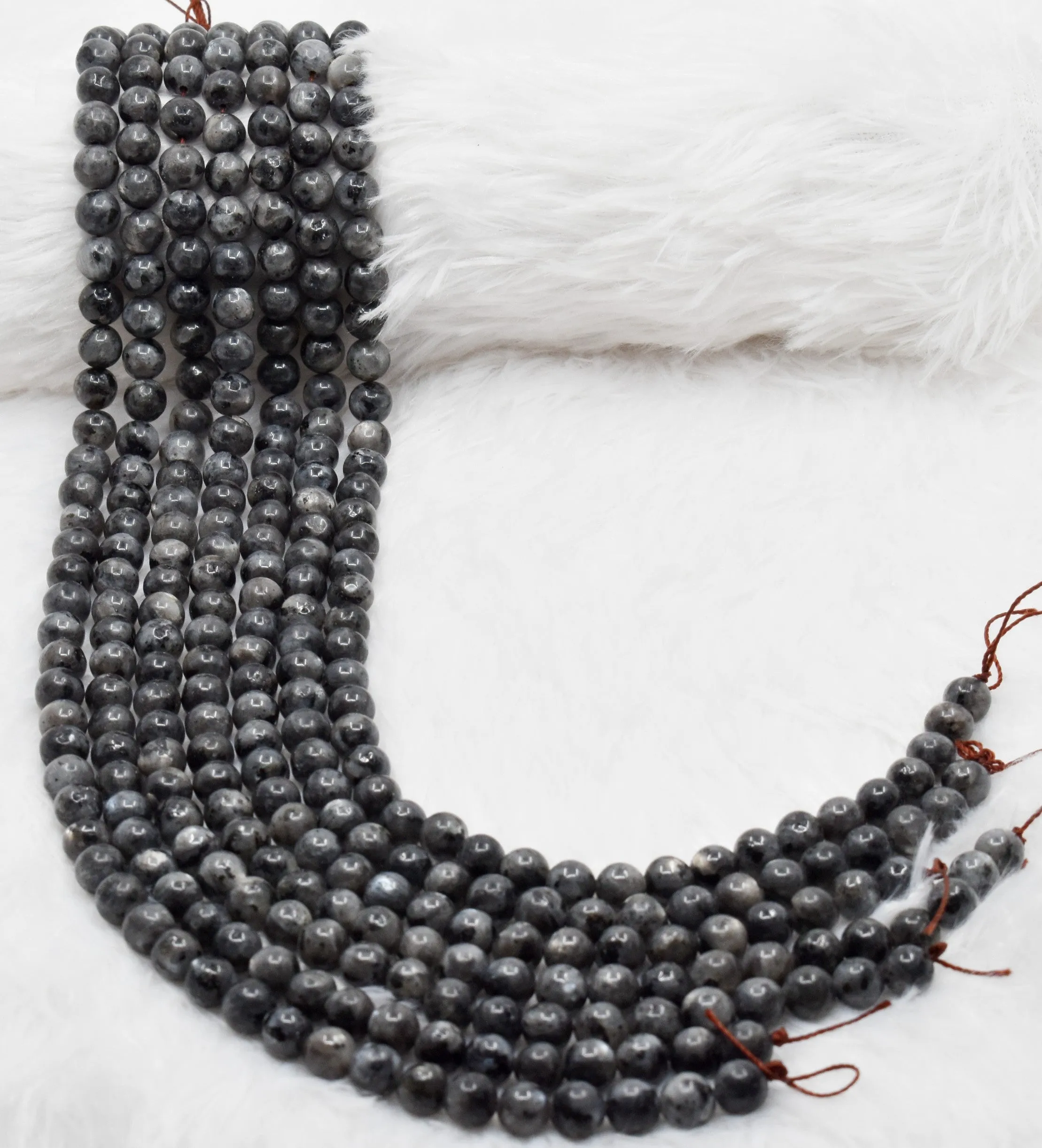 Black Labradorite  Beads, Natural Round Crystal Beads 4mm to 12mm