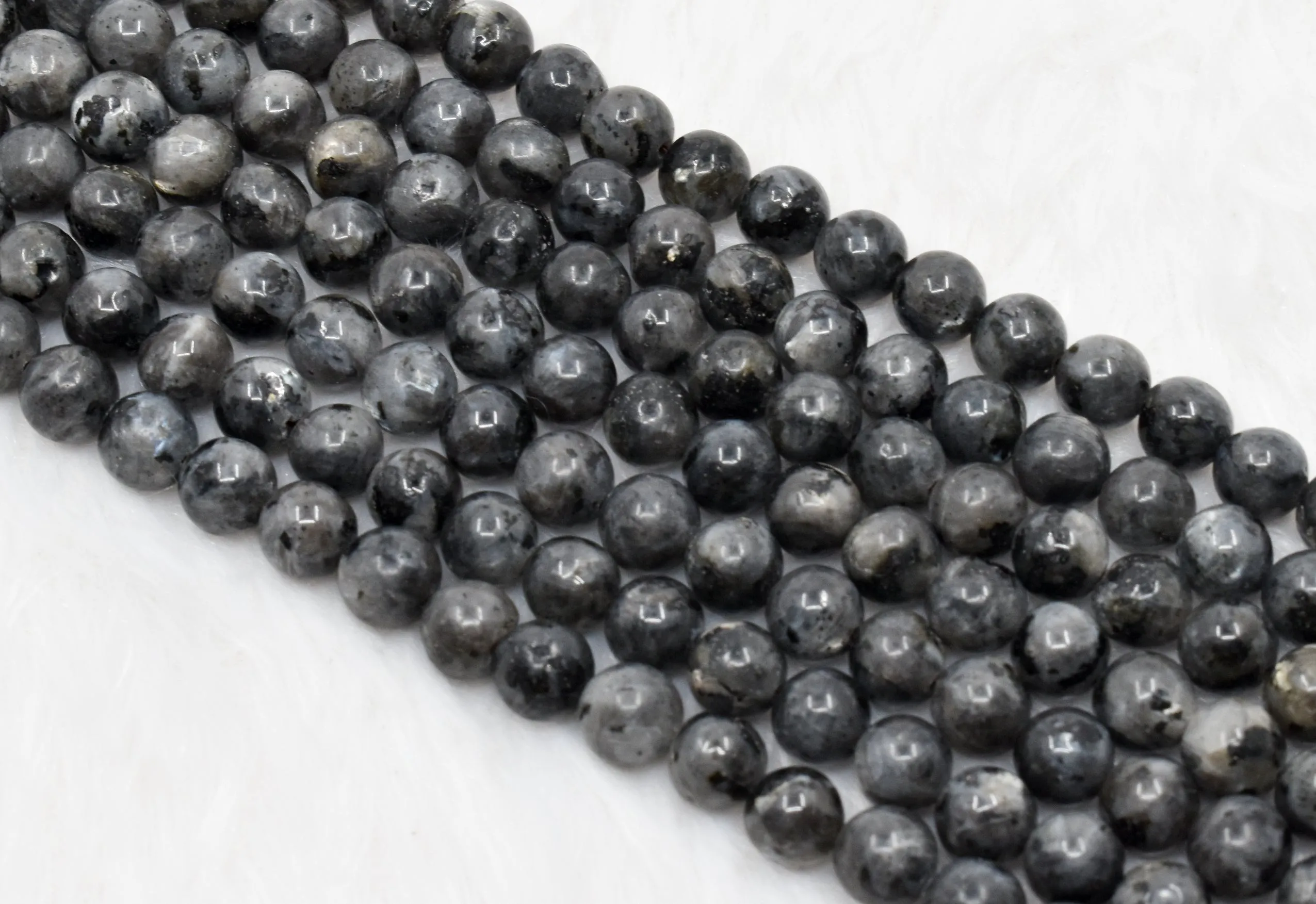 Black Labradorite  Beads, Natural Round Crystal Beads 4mm to 12mm