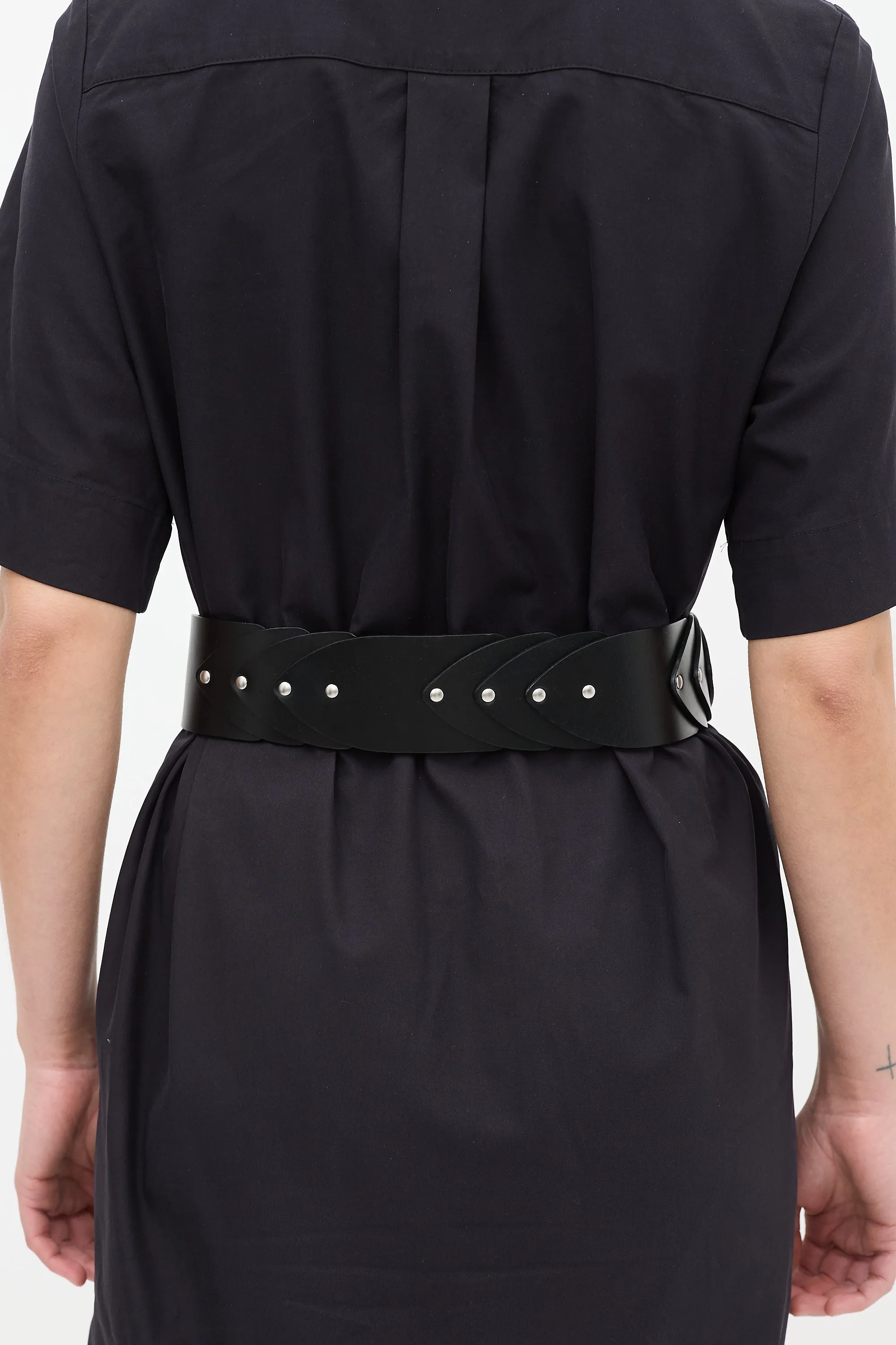 Black Leather Helka Waist Belt