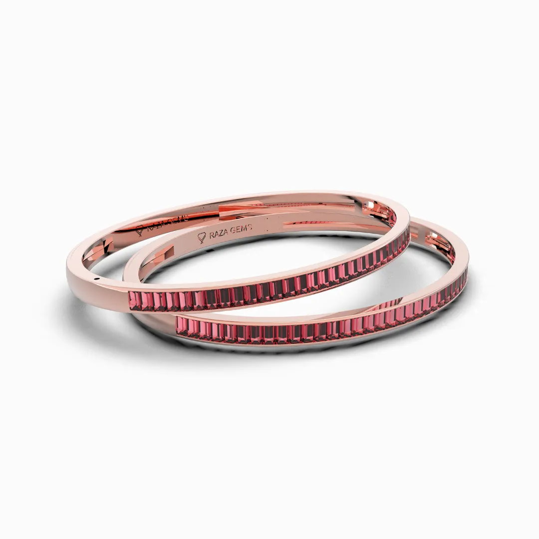 Burmese Ruby Bangles - Irina