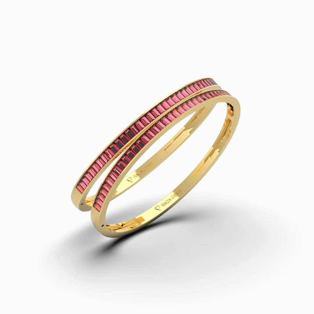 Burmese Ruby Bangles - Irina