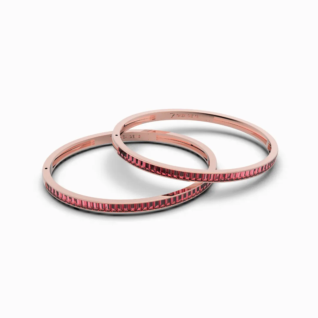 Burmese Ruby Bangles - Irina