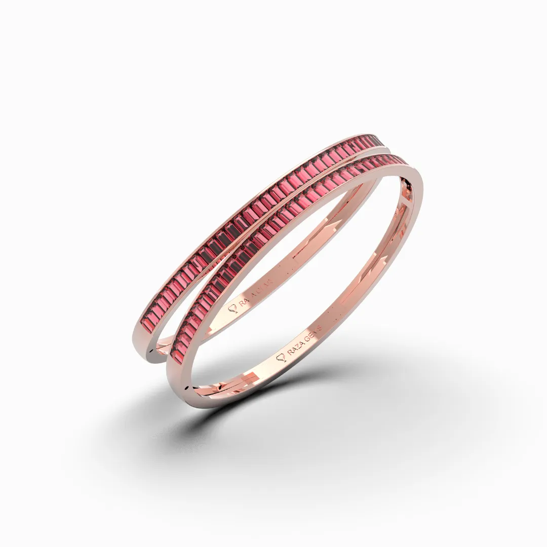 Burmese Ruby Bangles - Irina