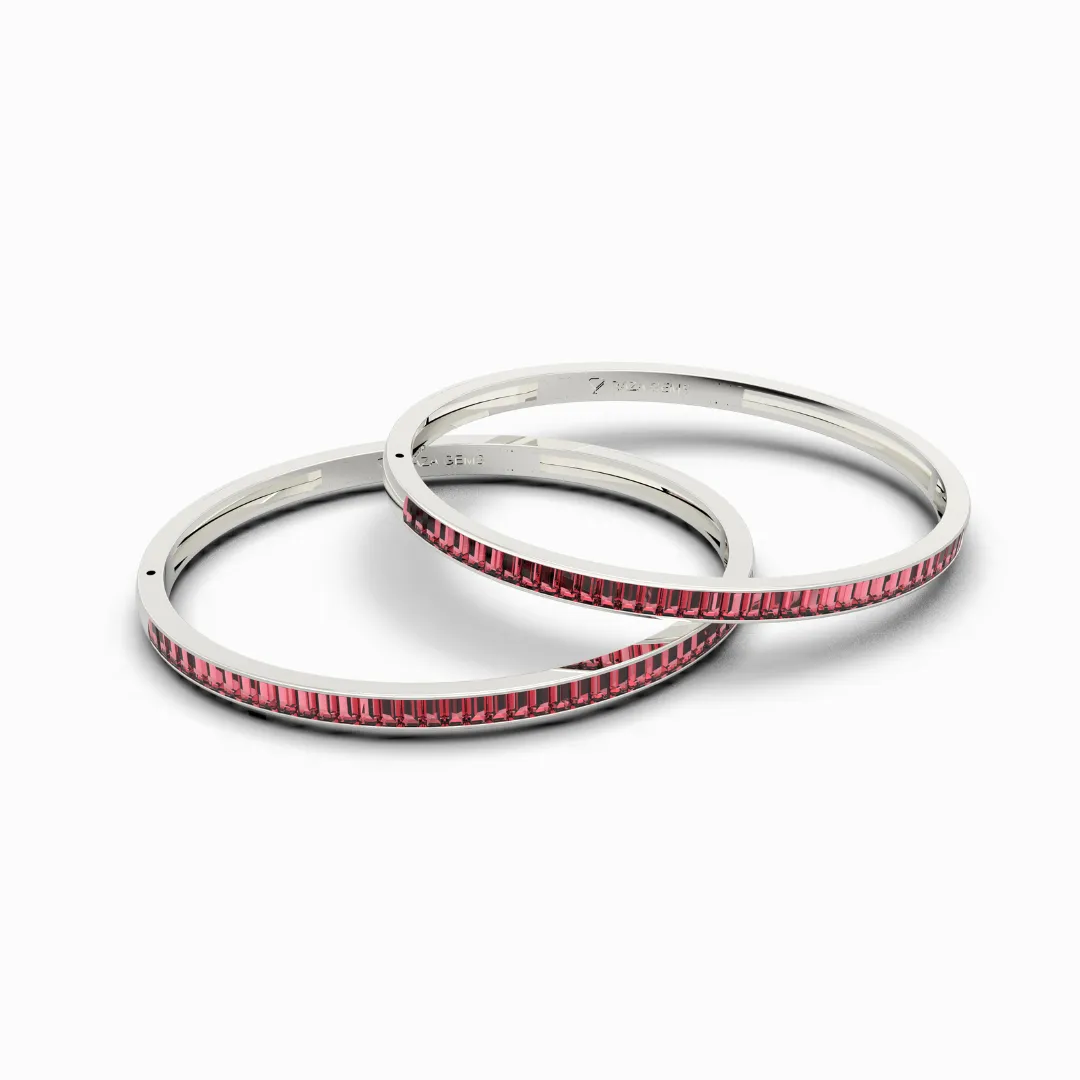 Burmese Ruby Bangles - Irina