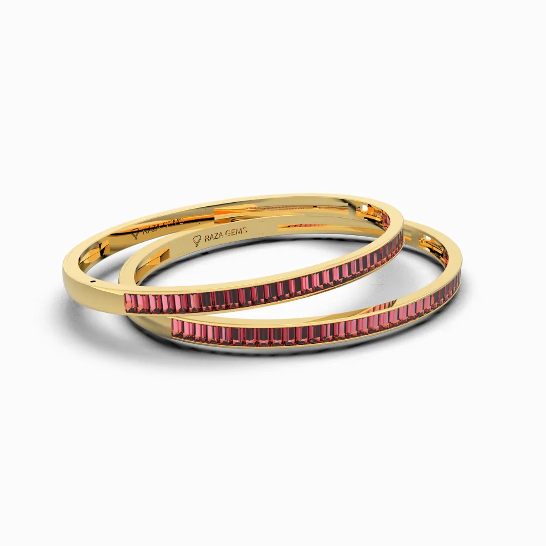 Burmese Ruby Bangles - Irina