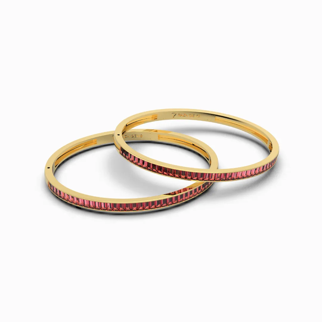 Burmese Ruby Bangles - Irina