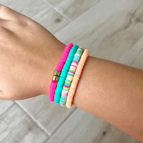 Clay Bead Bracelet Set