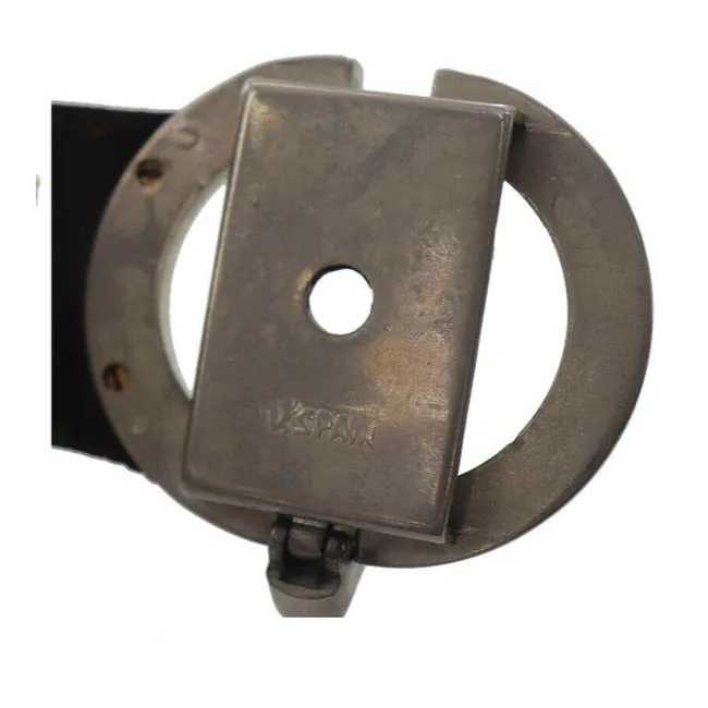 Dior Brown Trotter Print  Leather Belt w Chrome Buckle