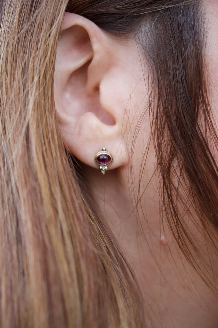 Garnet Stud Earrings