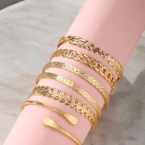 Gold Whimsy - Trendy Set of Hand Jewelry