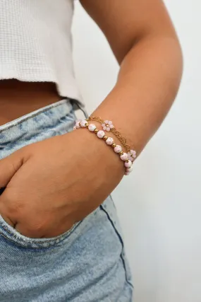 Greece Pink Bead Bracelet