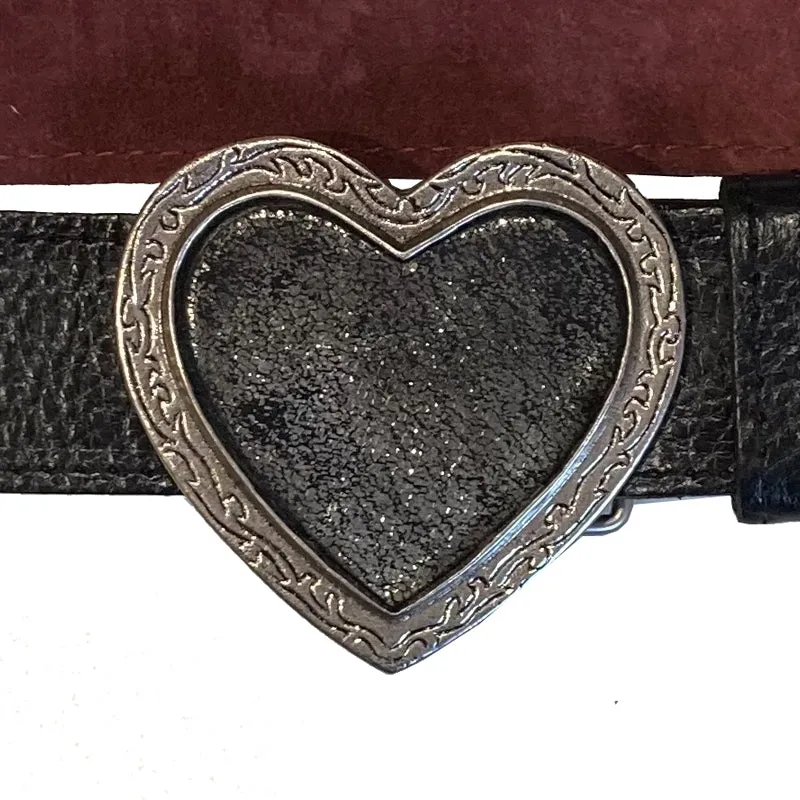 Heart Belt - Black wBlack Heart