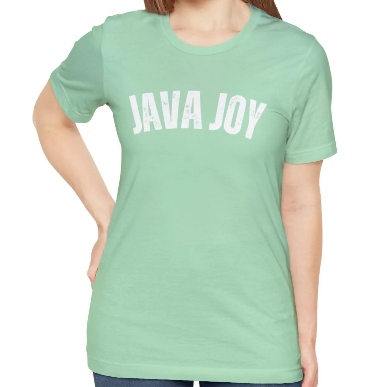 Java Joy Bliss - Women's Bella Canvas Jersey Tee for Comfort and Coffee Enthusiasts