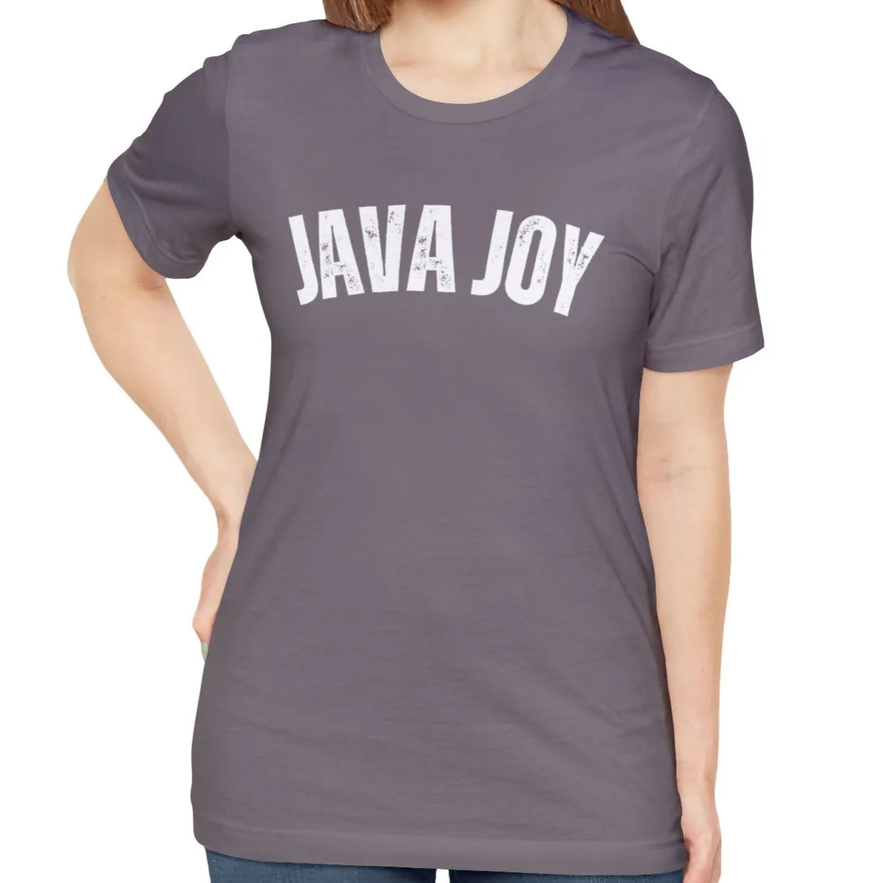 Java Joy Bliss - Women's Bella Canvas Jersey Tee for Comfort and Coffee Enthusiasts
