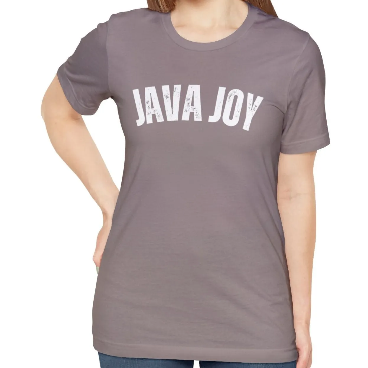 Java Joy Bliss - Women's Bella Canvas Jersey Tee for Comfort and Coffee Enthusiasts