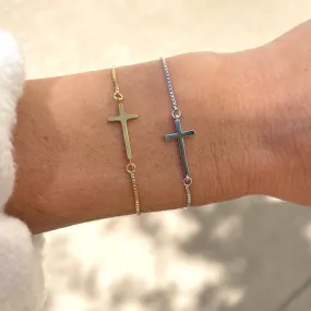 Nikki Smith Design - Cross Slider Bracelets: Gold