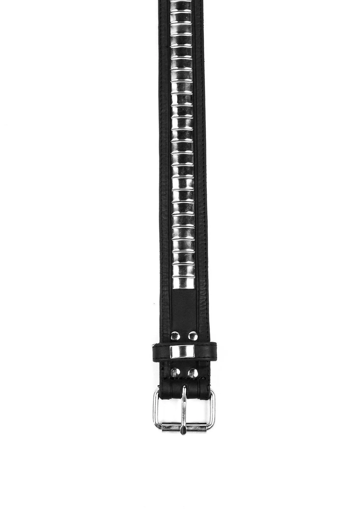 Nu Metal Silver Studded Leather Punk Rocker Belt
