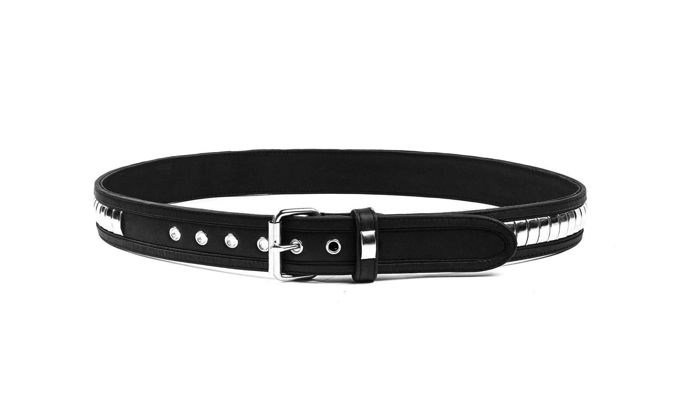 Nu Metal Silver Studded Leather Punk Rocker Belt