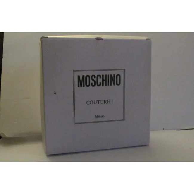 NWT Moschino Black Leather Belt w Gold Letter Buckles