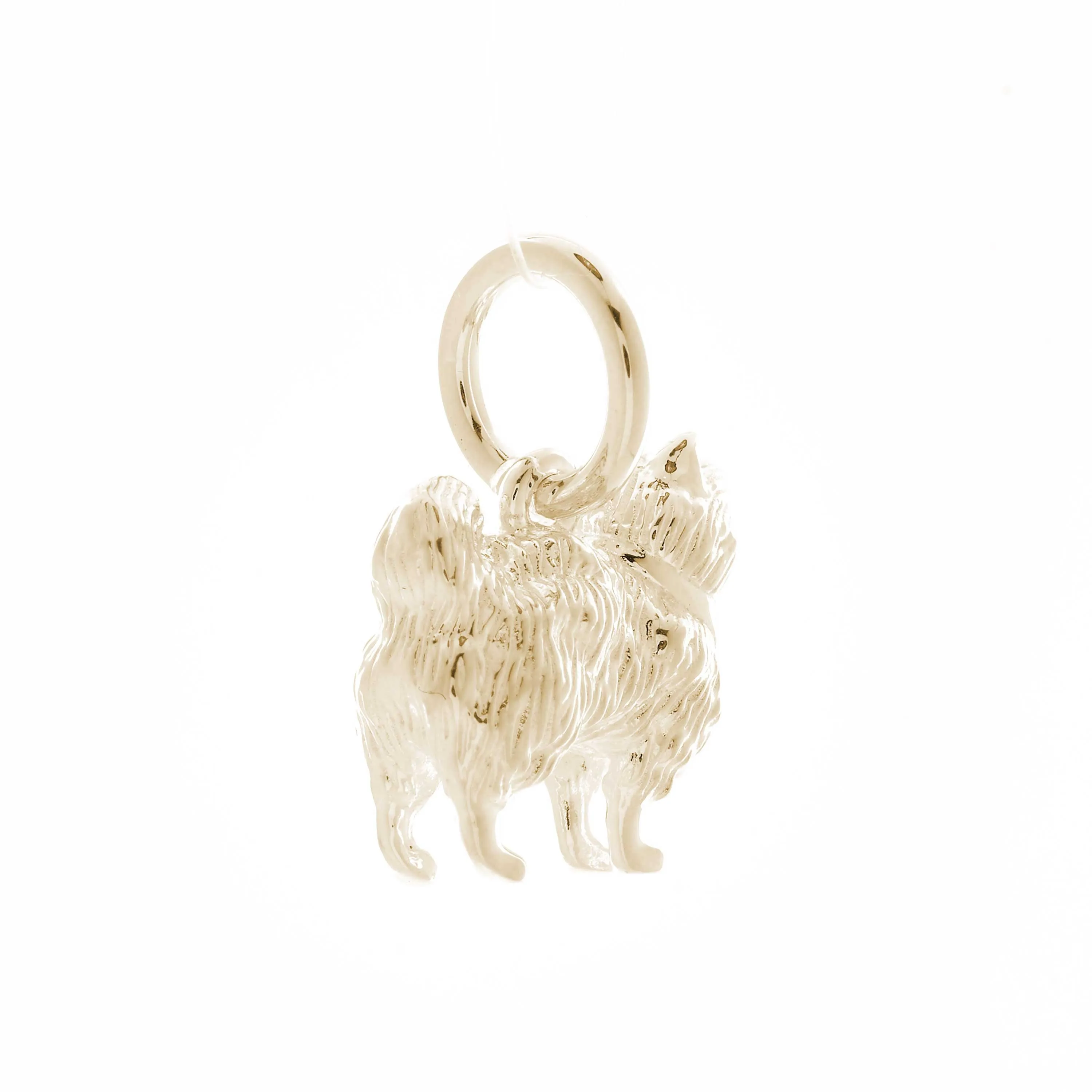 Pomeranian Solid Gold Dog Charm