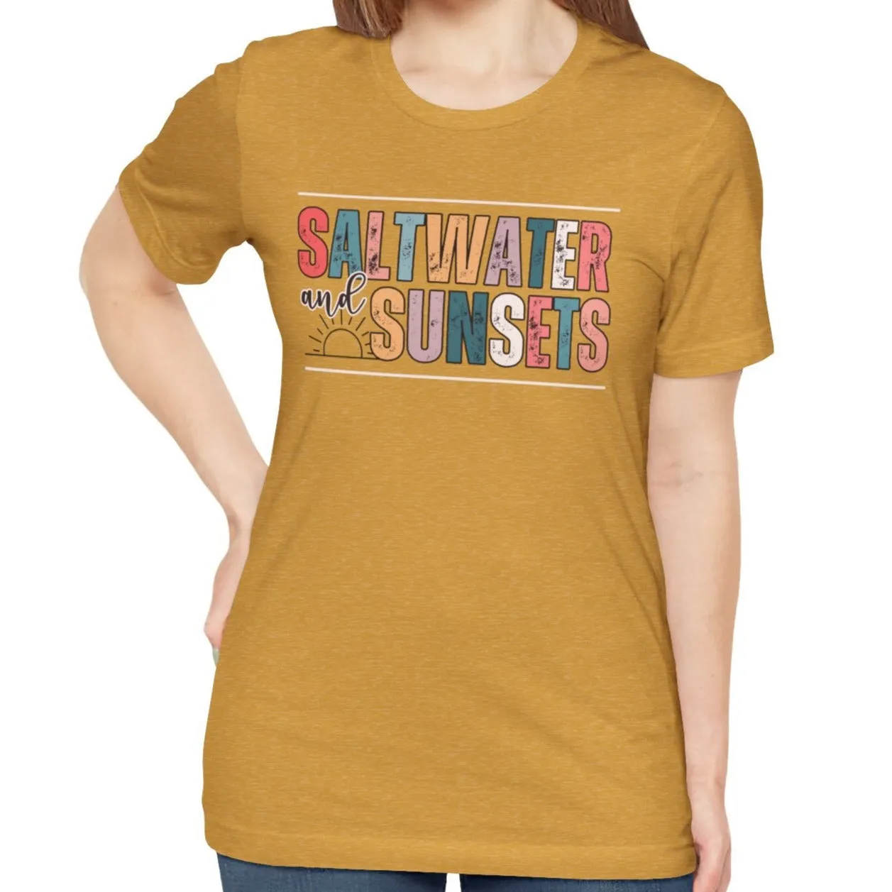 Saltwater and Sunsets Women's Bella Canvas T-Shirt