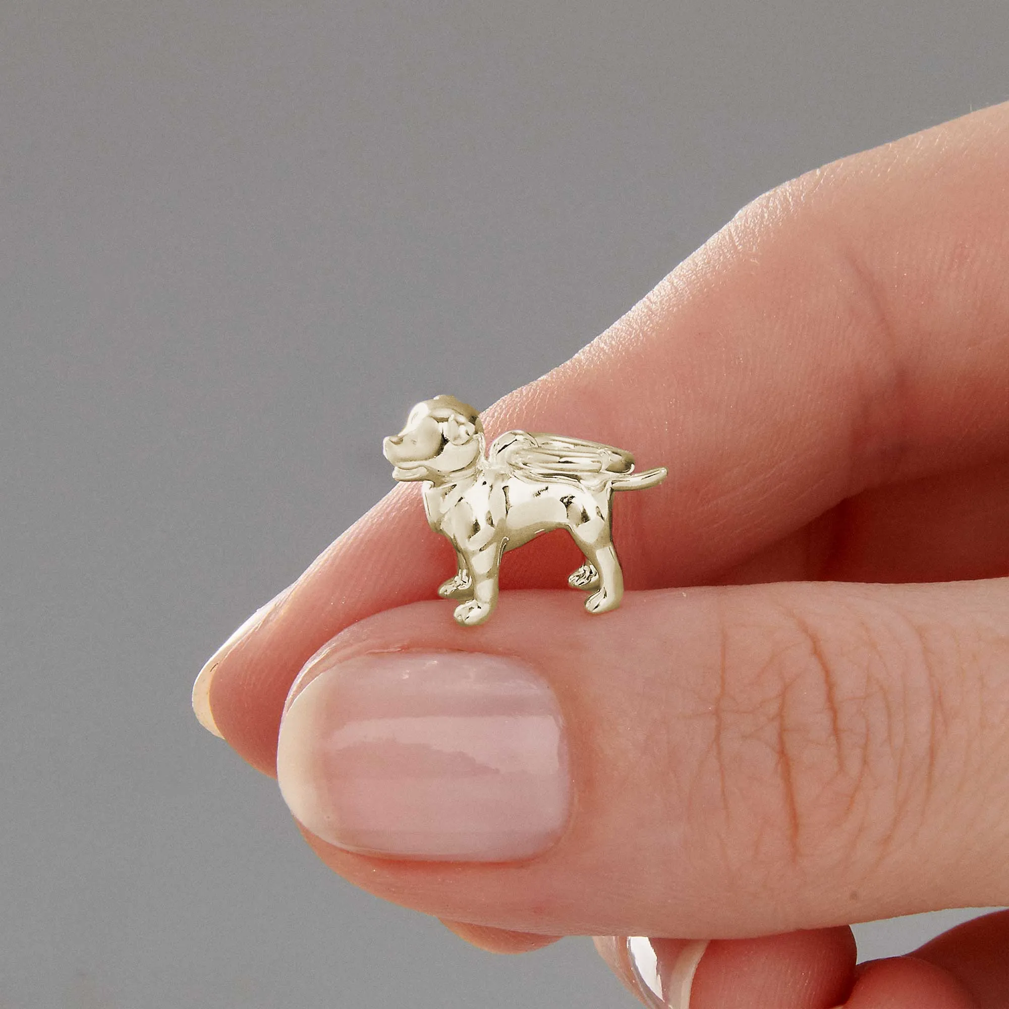 Staffordshire Bull Terrier Solid Gold Dog Charm