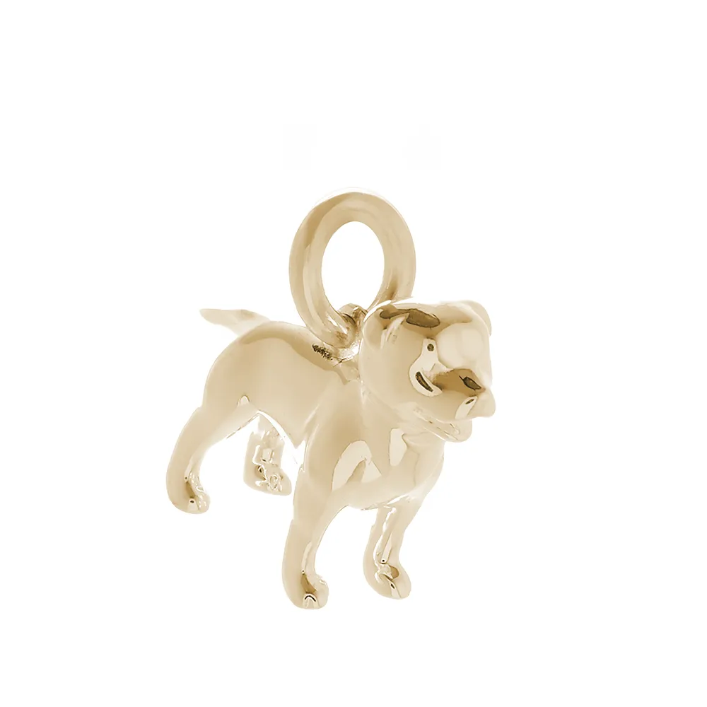 Staffordshire Bull Terrier Solid Gold Dog Charm