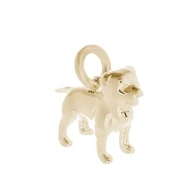 Staffordshire Bull Terrier Solid Gold Dog Charm