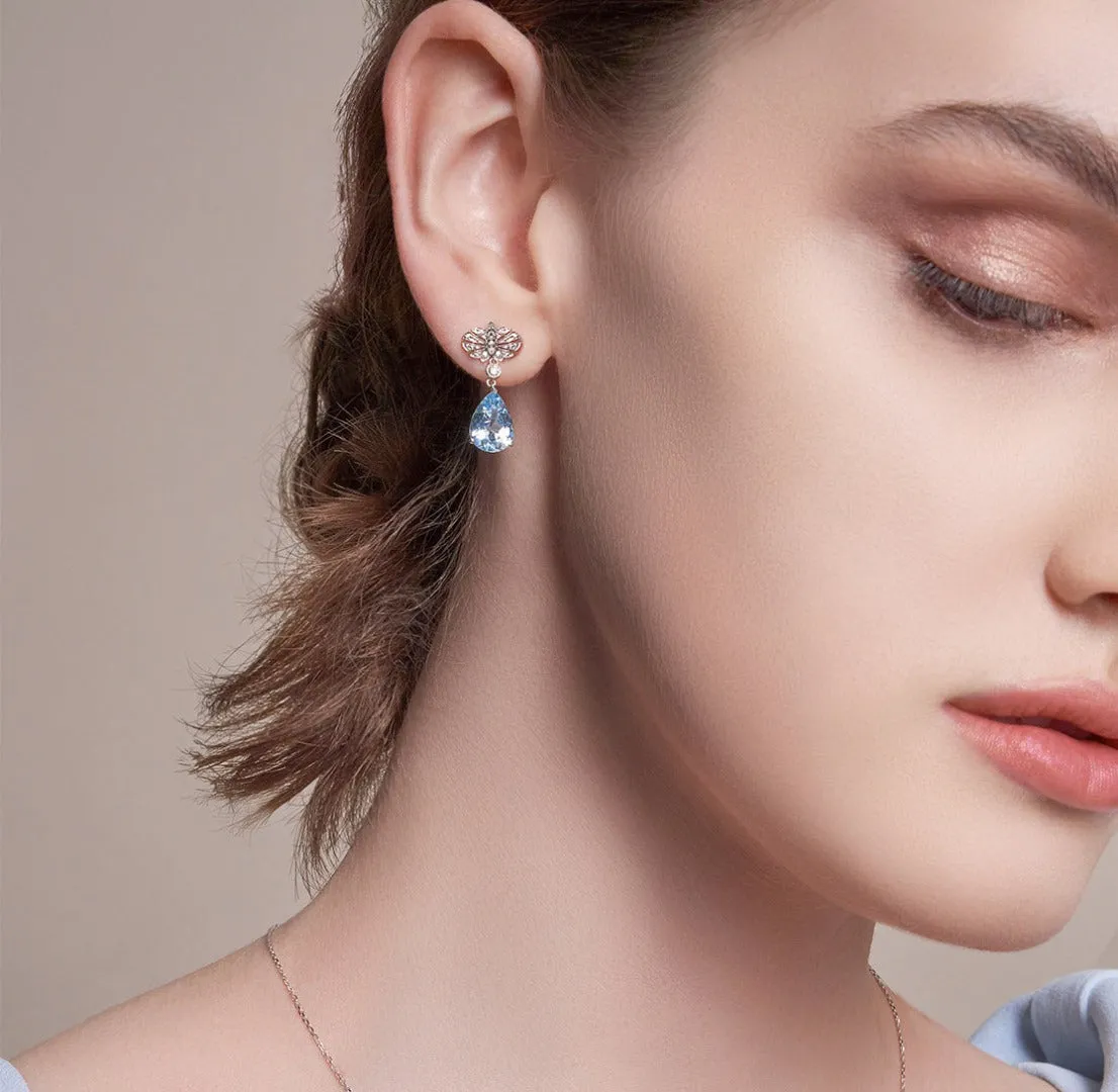 THIALH - FAUNA & FLORA - Orchid Diamond Drop Earrings