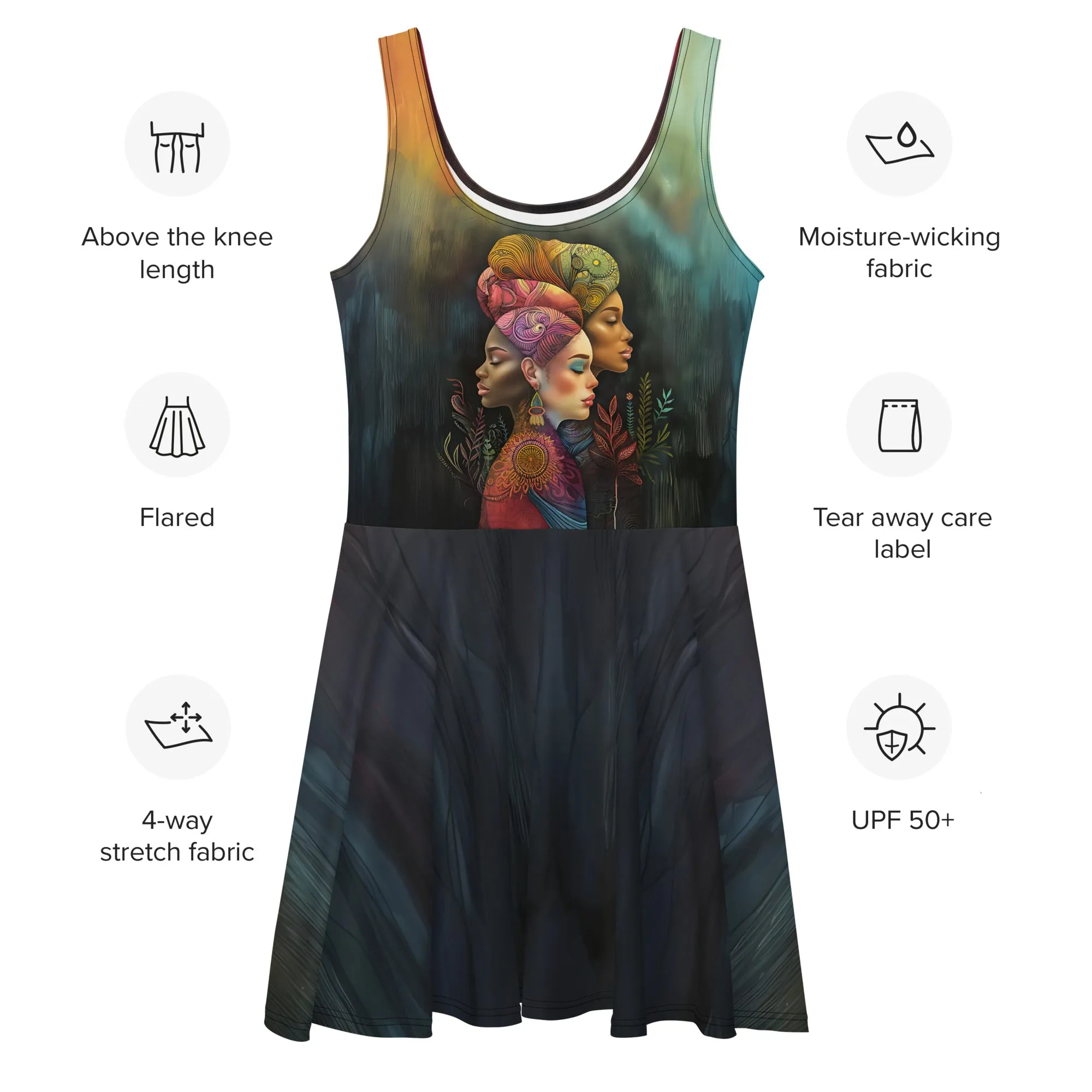 Timeless Faces Skater Dress