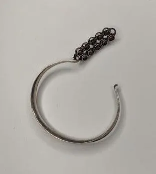 Vintage E.Granit Modernist 1970s Sterling Silver 925 Bangle Bracelet