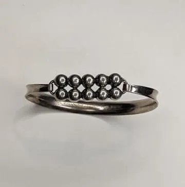Vintage E.Granit Modernist 1970s Sterling Silver 925 Bangle Bracelet