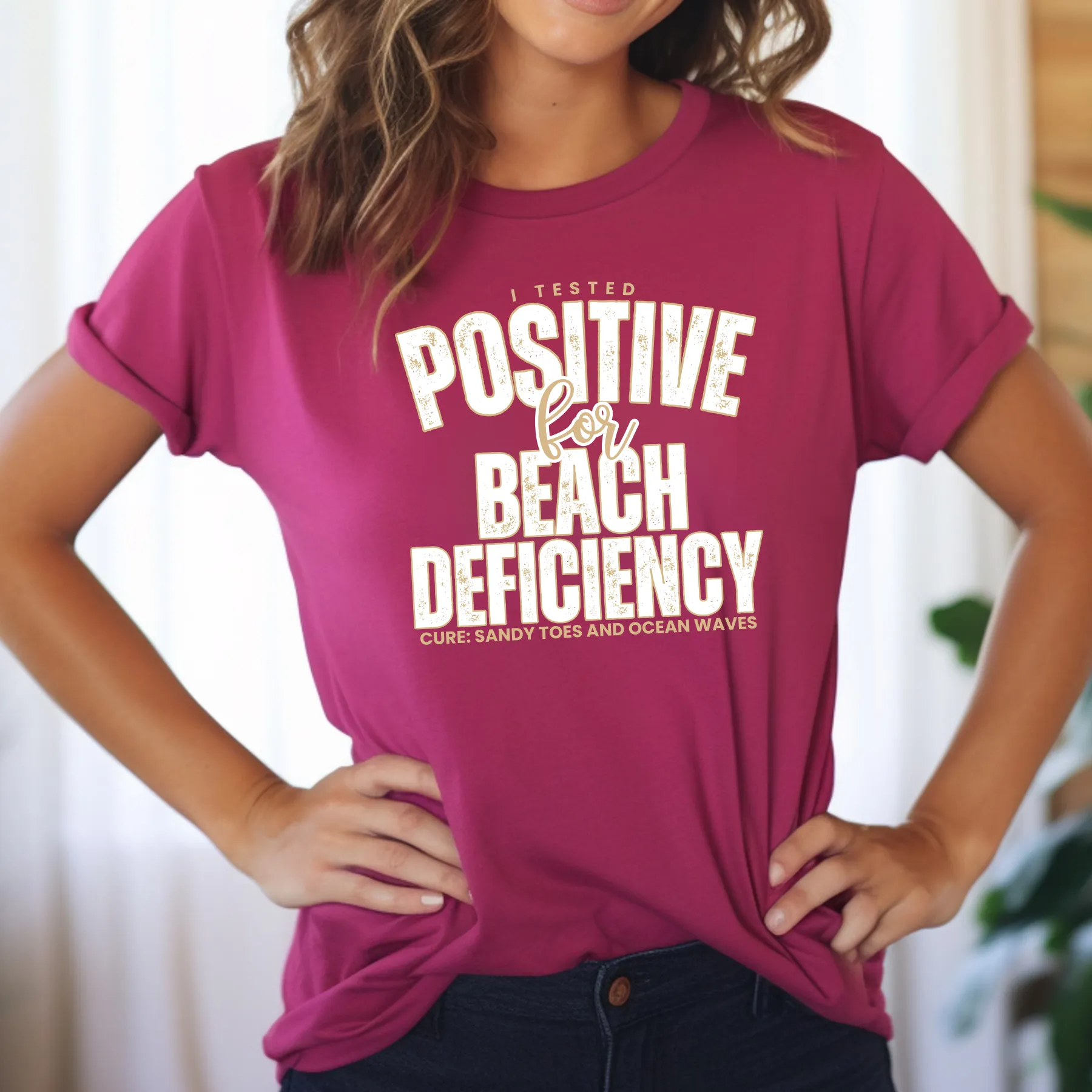 Women's "Beach Deficiency" Bella Canvas T-Shirt